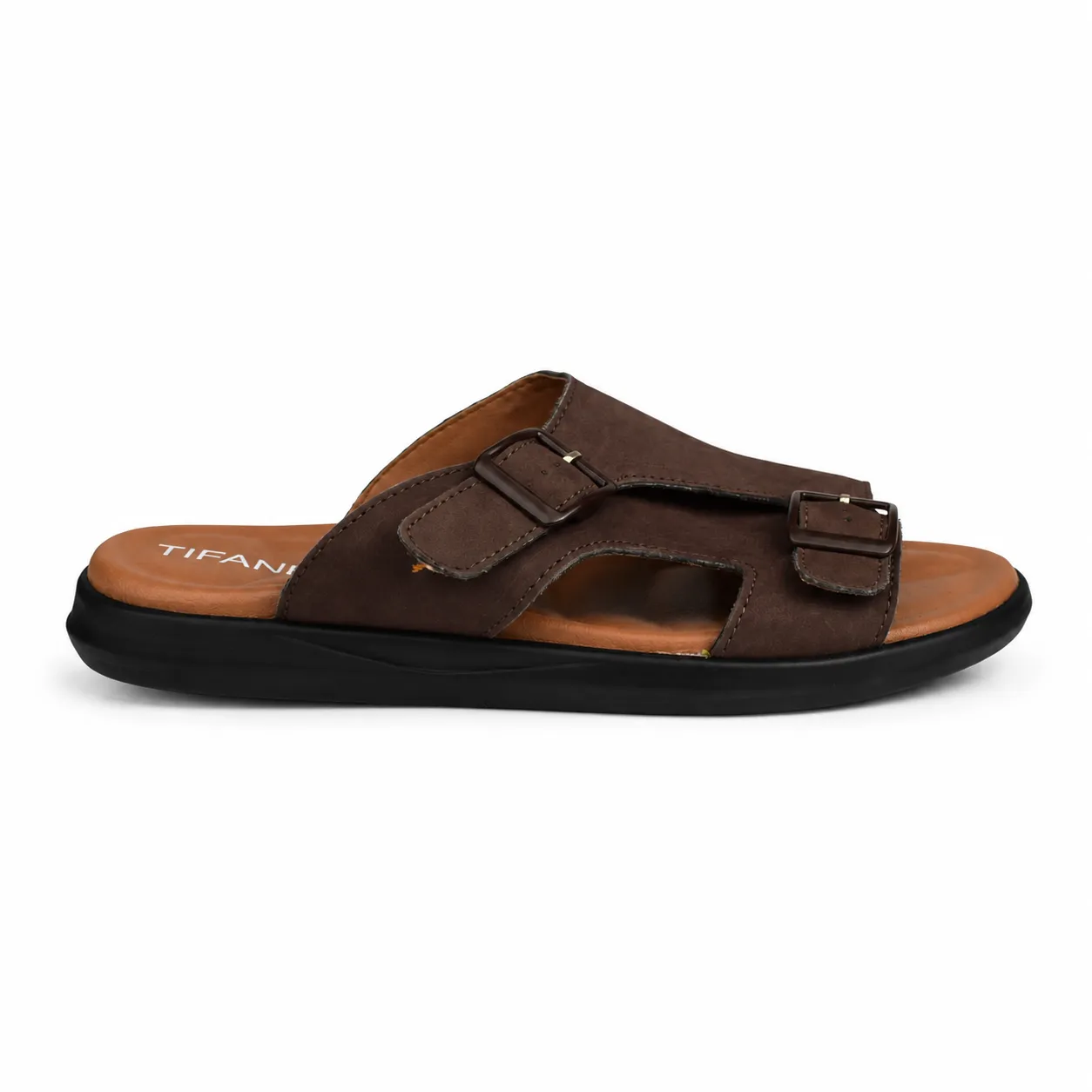 Sandales pour homme 035 marron daim nibique miniature